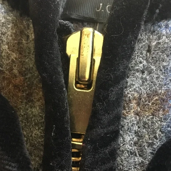 J.Crew Wool Zip Plaid Cape - Picture 11 of 15